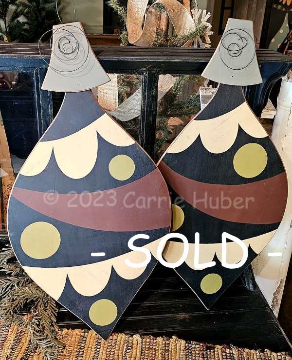 Set of Two - Ornament Door Hangers